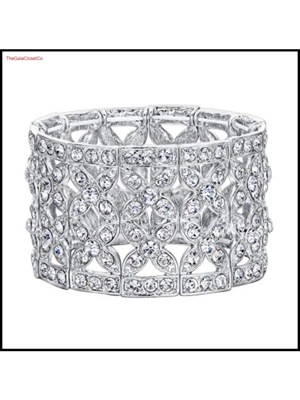 EVER FAITH Austrian Crystal 2 Layer Stretch Bracelet